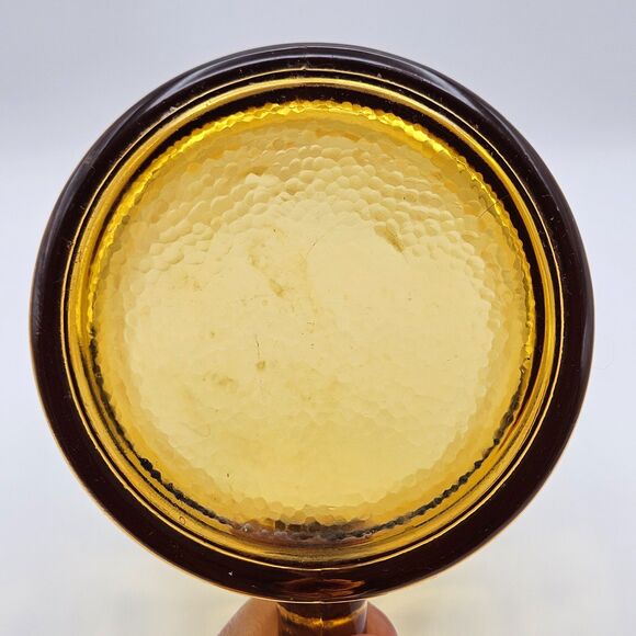 Hazel Atlas Pitcher El Dorado Amber Yellow Gold Coin Dot Glass Pitcher Carafe - Picture 8 of 13